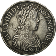 France, Louis XIV, Écu à la mèche longue, 1651, Paris, EF(40-45), KM 155.1