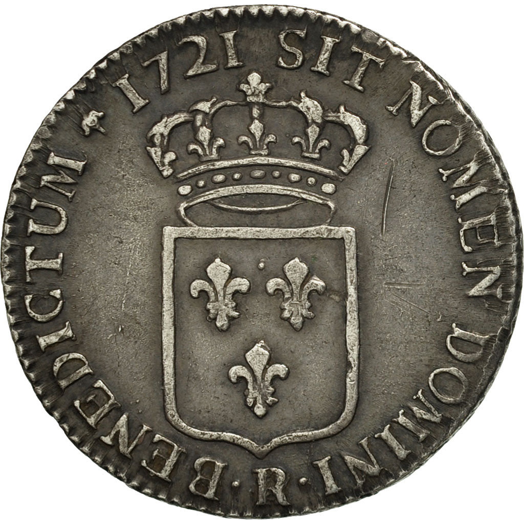 Coin, France, Louis XV, 1/3 Écu de France, 1/3 Ecu, 1721, Orléans, EF(40-45)