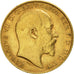 Great Britain, Edward VII, 1/2 Sovereign, 1910, AU(50-53), Gold, KM:804
