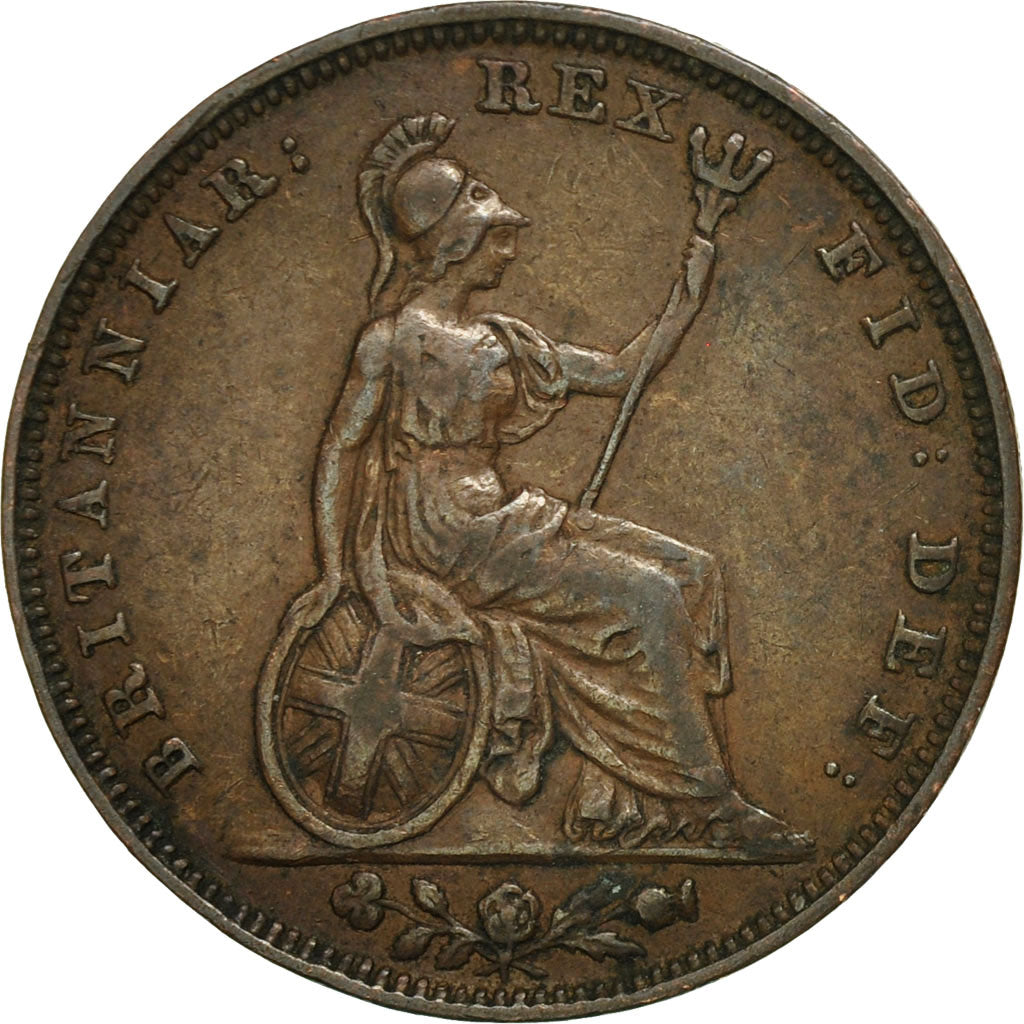 Coin, Great Britain, George IV, Farthing, 1826, EF(40-45), Copper, KM:697