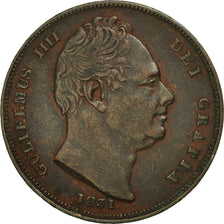 Great Britain, William IV, Farthing, 1831, AU(50-53), Copper, KM:705