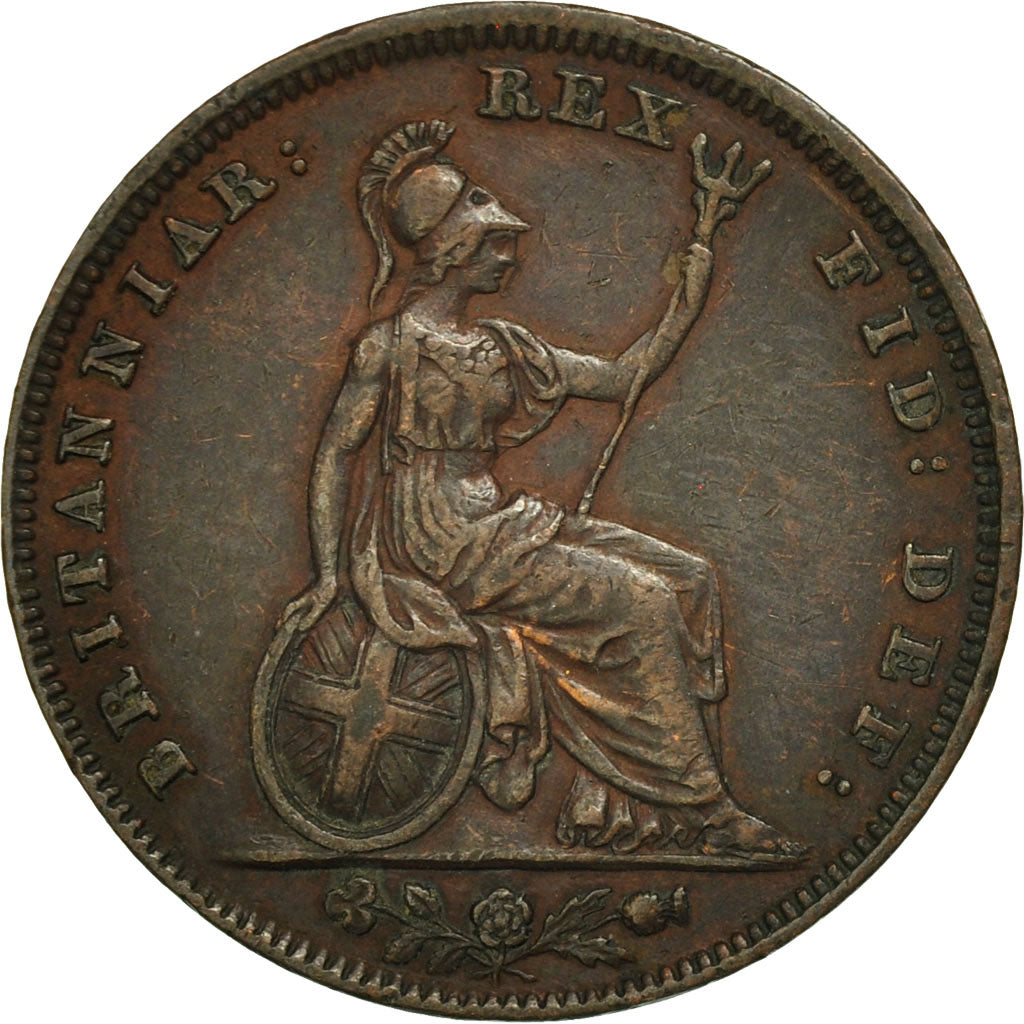 Great Britain, William IV, Farthing, 1831, AU(50-53), Copper, KM:705