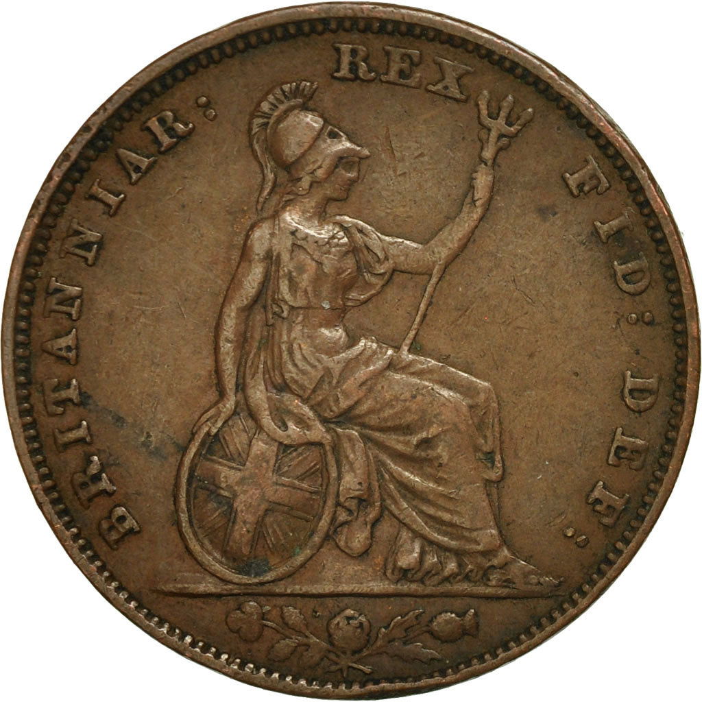 Coin, Great Britain, William IV, Farthing, 1837, EF(40-45), Copper, KM:705