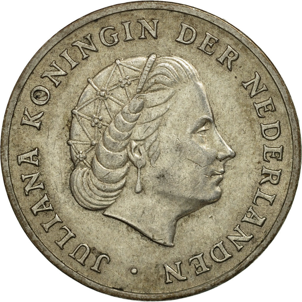 Coin, Netherlands Antilles, Juliana, Gulden, 1952, AU(50-53), Silver, KM:2