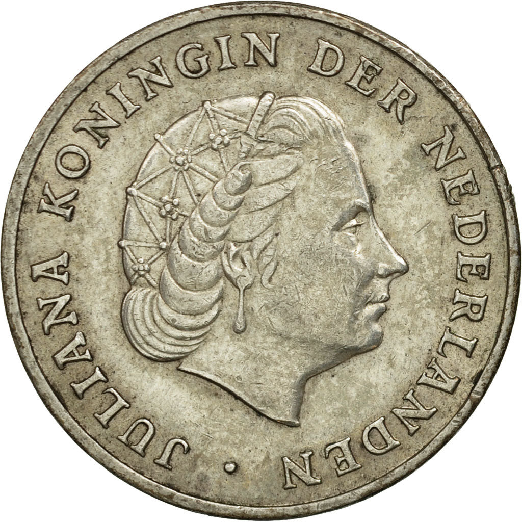 Coin, Netherlands Antilles, Juliana, Gulden, 1952, AU(50-53), Silver, KM:2