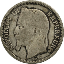 France, Napoleon III, Franc, 1868, Strasbourg, VF(20-25), Silver, KM 806.2