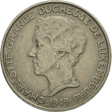Luxembourg, Charlotte, 5 Francs, 1949, TTB+, Copper-nickel, KM:50