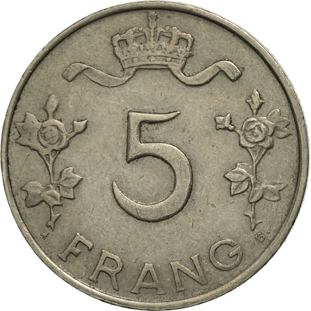 Luxembourg, Charlotte, 5 Francs, 1949, TTB+, Copper-nickel, KM:50