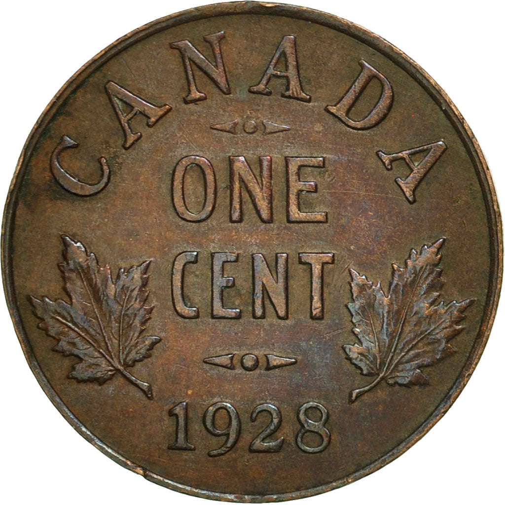 Coin, Canada, George V, Cent, 1928, Royal Canadian Mint, Ottawa, EF(40-45)