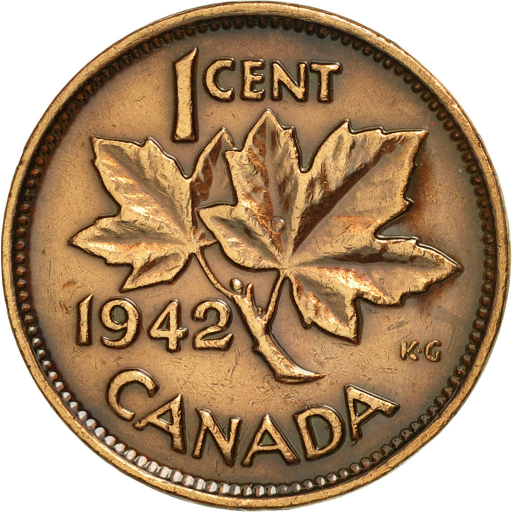 Coin, Canada, George VI, Cent, 1942, Royal Canadian Mint, Ottawa, EF(40-45)