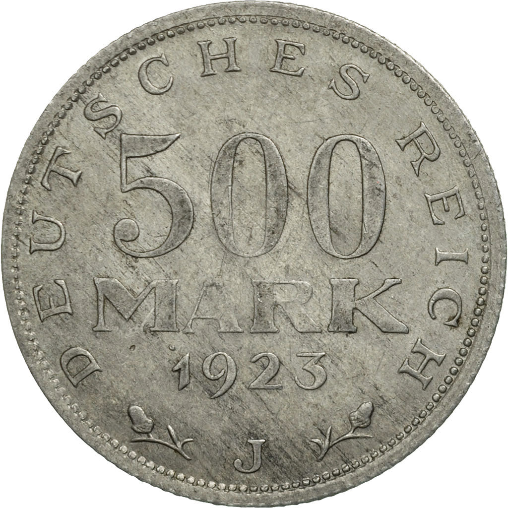 Allemagne, République de Weimar, 500 Mark, 1923, Hamburg, TTB+, Aluminium, KM 36