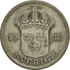 Coin, Sweden, Gustaf V, 50 Öre, 1935, EF(40-45), Silver, KM:788
