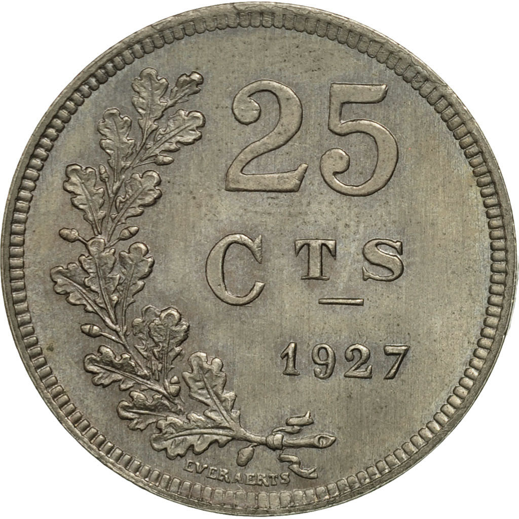 Coin, Luxembourg, Charlotte, 25 Centimes, 1927, MS(65-70), Copper-nickel, KM:37