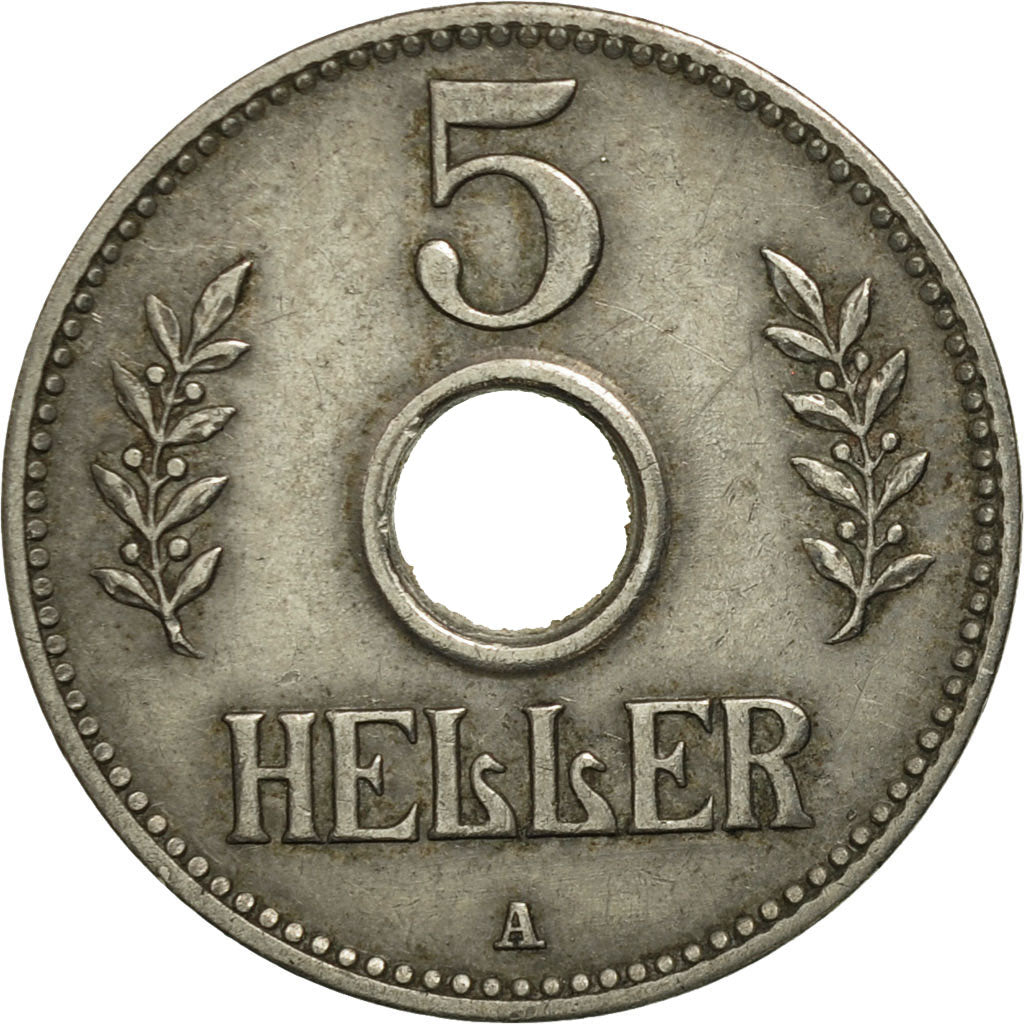 GERMAN EAST AFRICA,Wihelm II,5 Heller,1913,Berlin,AU(50-53),Copper-nickel,KM 13