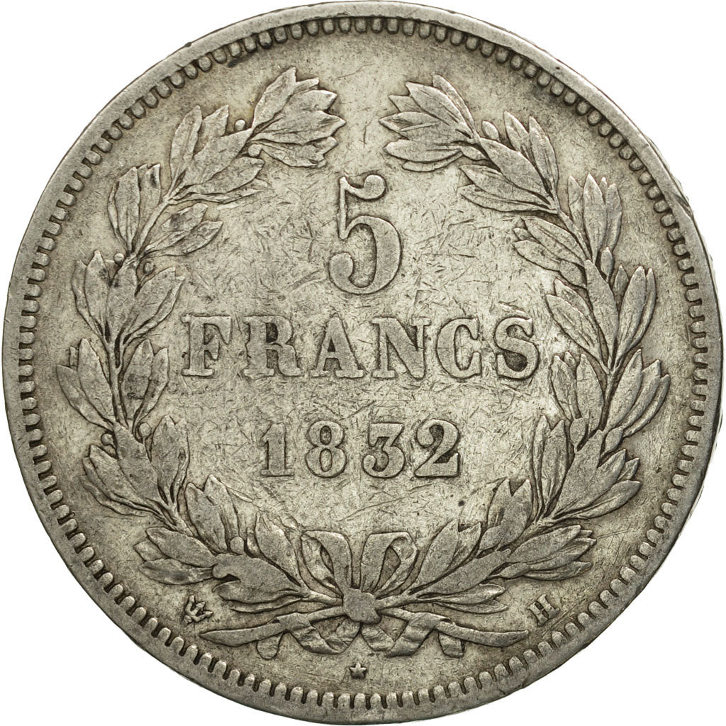 Coin, France, Louis-Philippe, 5 Francs, 1832, La Rochelle, VF(30-35), Silver
