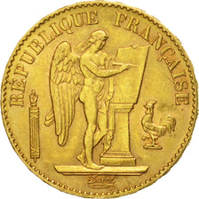 France, Génie, 20 Francs, 1893, Paris, AU(55-58), Gold, KM:825, Gadoury:1063