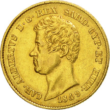 Münze, Italien Staaten, SARDINIA, Carlo Alberto, 20 Lire, 1849, Genoa, SS+
