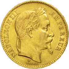 Moneta, Francia, Napoleon III, Napoléon III, 20 Francs, 1866, Strasbourg, BB+