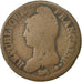 Moneda, Francia, Dupré, Decime, 1796, Paris, BC, Bronce, KM:637.1, Gadoury:186