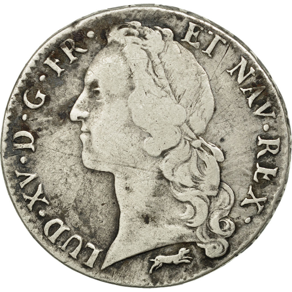 France, Louis XV, Ecu, 1763, Orléans, VF(30-35), Silver, KM:523.18, Gadoury:322