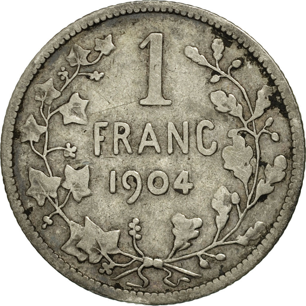 Belgium, Franc, 1904, VF(30-35), Silver, KM:56.1