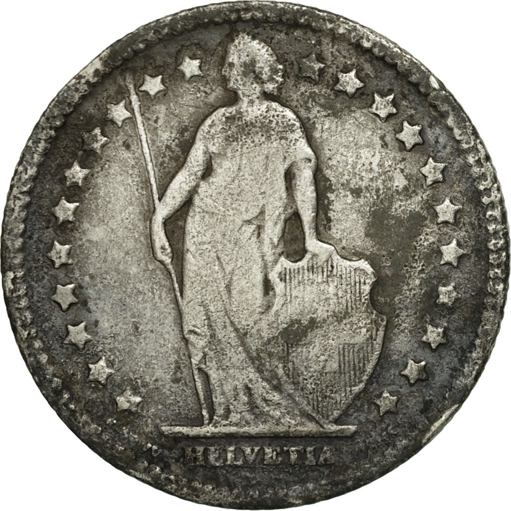 Coin, Switzerland, Franc, 1880, Bern, VF(20-25), Silver, KM:24