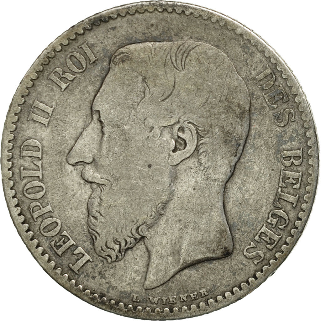 Coin, Belgium, Leopold II, Franc, 1886, VF(20-25), Silver, KM:28.1