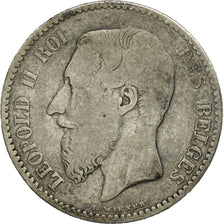 Coin, Belgium, Leopold II, Franc, 1886, VF(20-25), Silver, KM:28.1