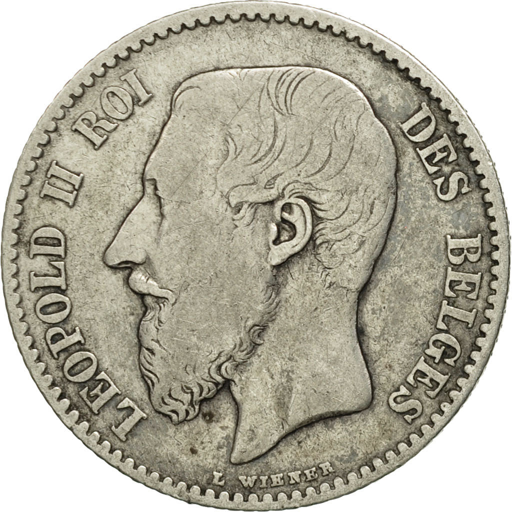 Belgium, Leopold II, Franc, 1886, VF(20-25), Silver, KM:28.1