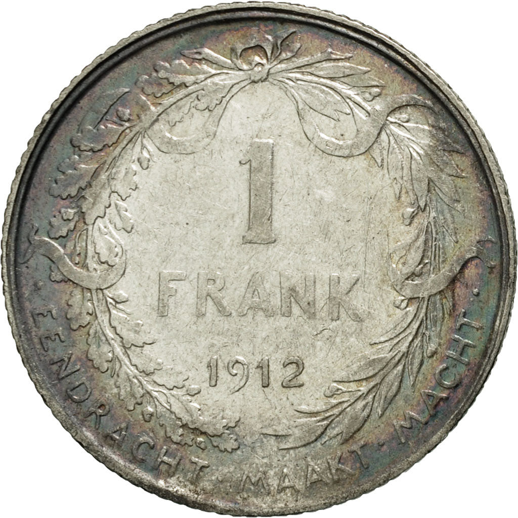 Coin, Belgium, Franc, 1912, EF(40-45), Silver, KM:73.1
