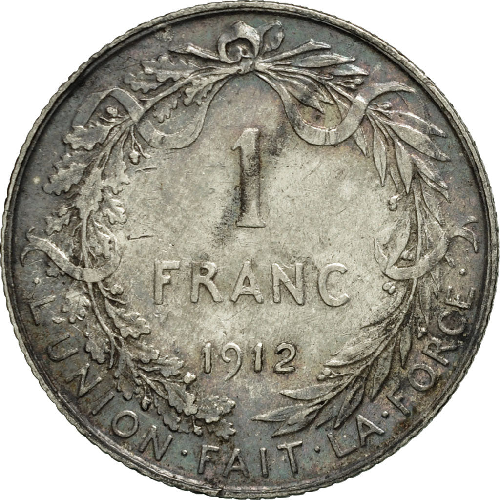 Coin, Belgium, Franc, 1912, EF(40-45), Silver, KM:72