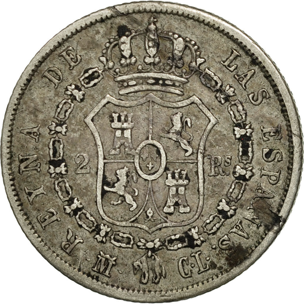 Espagne, Isabel II, 2 Réales, 1847, Seville, TTB+, Argent, KM:526.1