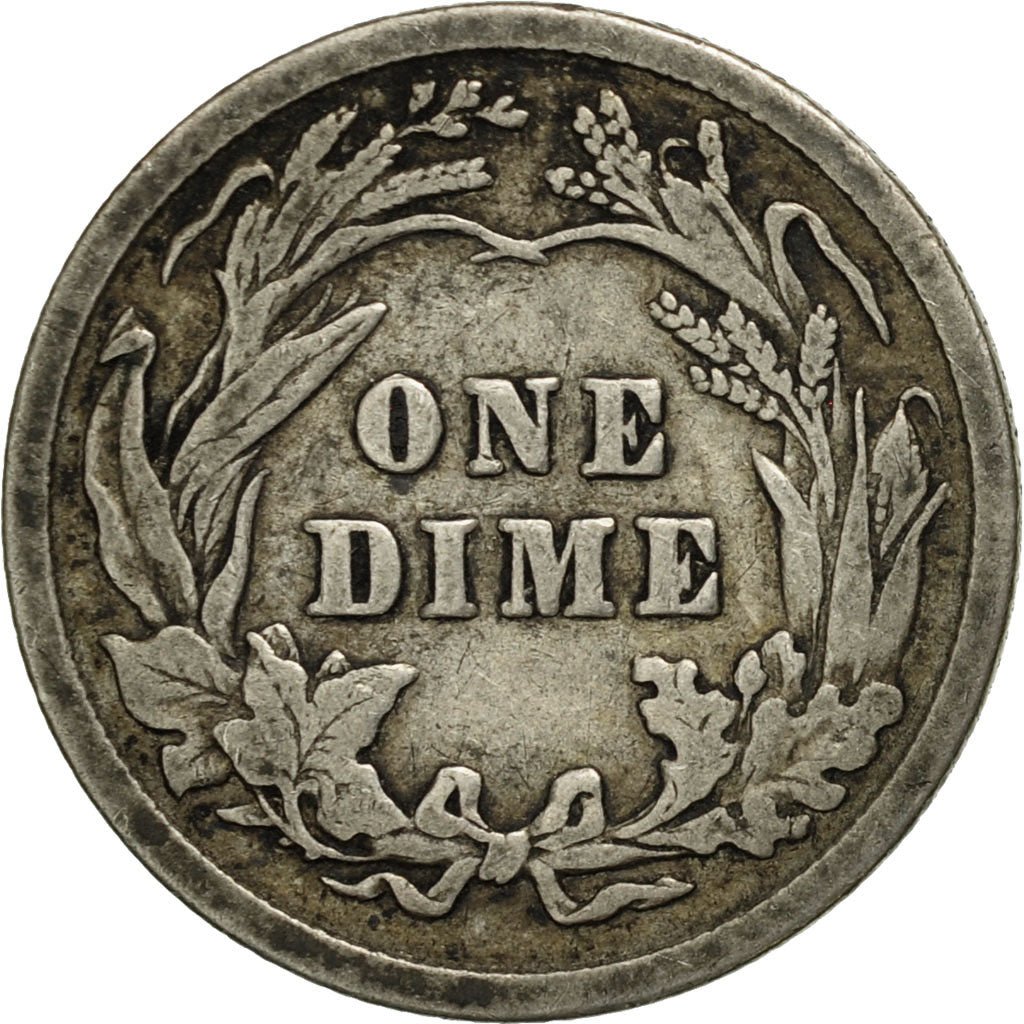 États-Unis, Barber Dime, Dime, 1908, U.S. Mint, Philadelphia, TB+, Argent,KM 113