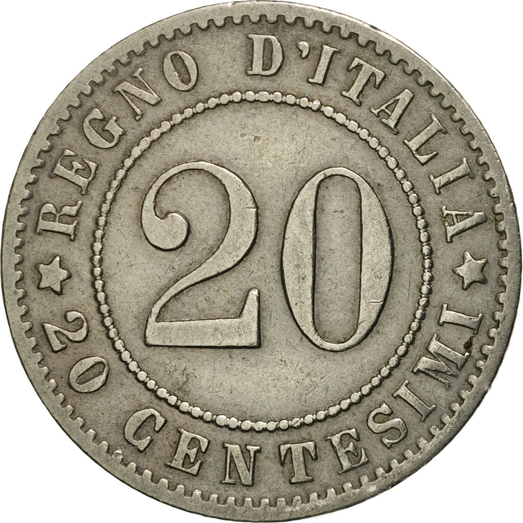 Italy, Umberto I, 20 Centesimi, 1894, Rome, AU(50-53), Copper-nickel, KM:28.2