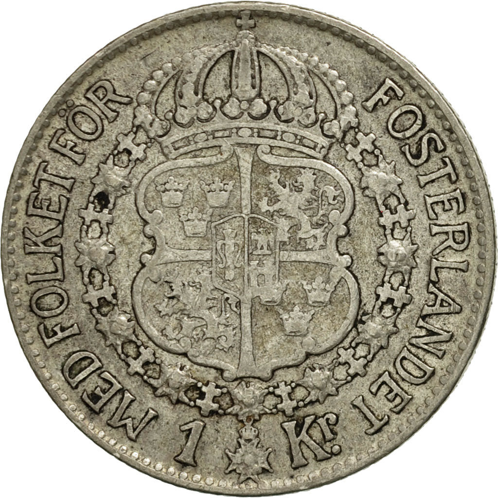 Sweden, Gustaf V, Krona, 1940, EF(40-45), Silver, KM:786.2