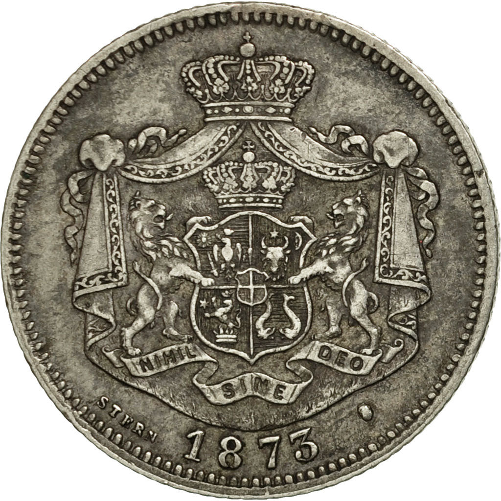 Romania, Carol I, Leu, 1873, EF(40-45), Silver, KM:10