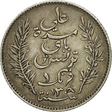 Moneta, Tunisia, Ali Bey, Franc, 1892, Paris, BB+, Argento, KM:224, Lecompte:190
