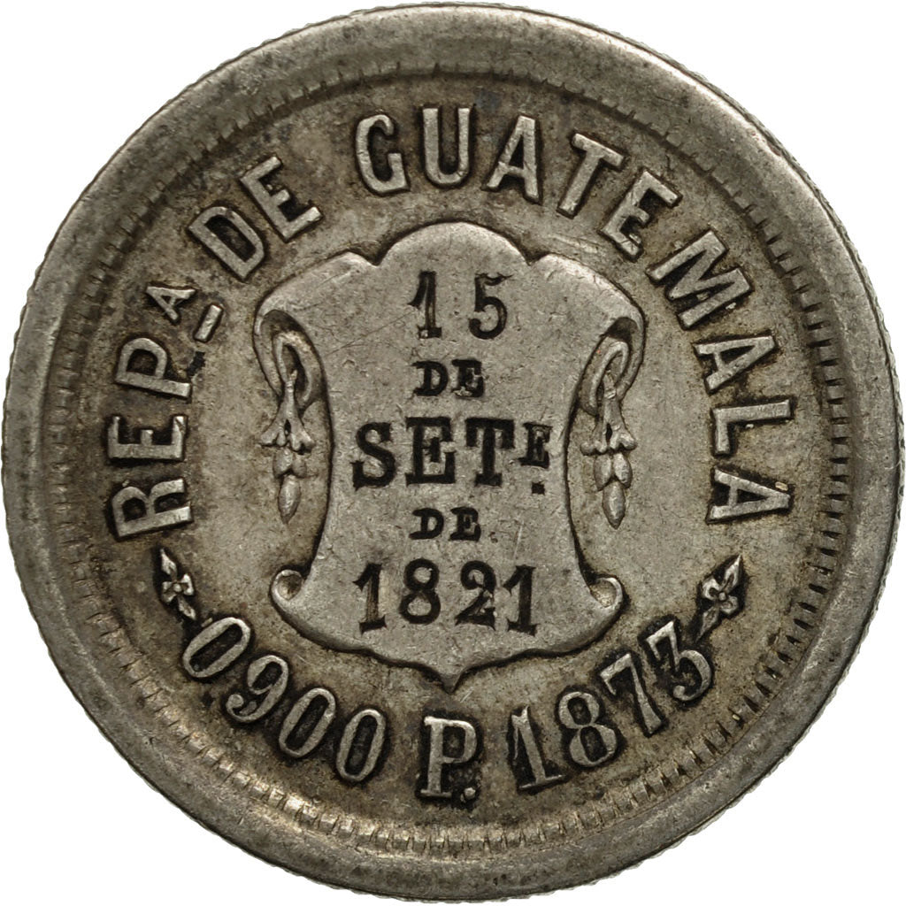 Guatemala, 2 Reales, Dos, 1873, EF(40-45), Silver, KM:149