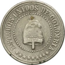 Colombia, 2-1/2 Centavos, 1881, Scoville Mfg. Co., Waterbury, CT, USA,MBC,KM 179