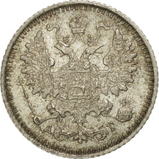 Russia, Nicholas II, 5 Kopeks, 1887, AU(50-53), Silver, KM:19a.1