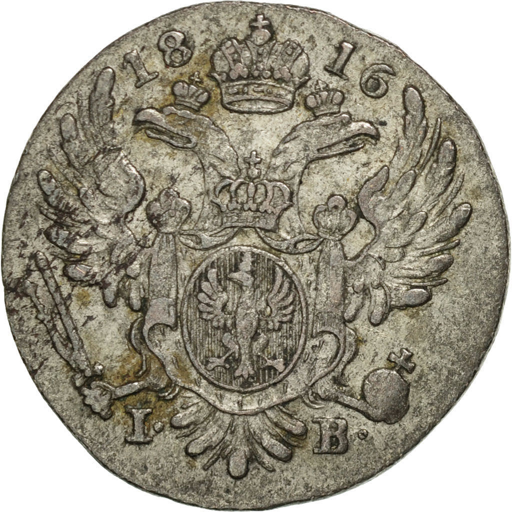Poland, Alexander I, 5 Groszy, 1816, EF(40-45), Silver, KM:96.1