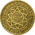 Coin, Morocco, Mohammed V, 5 Francs, 1945, Paris, AU(55-58), Aluminum-Bronze