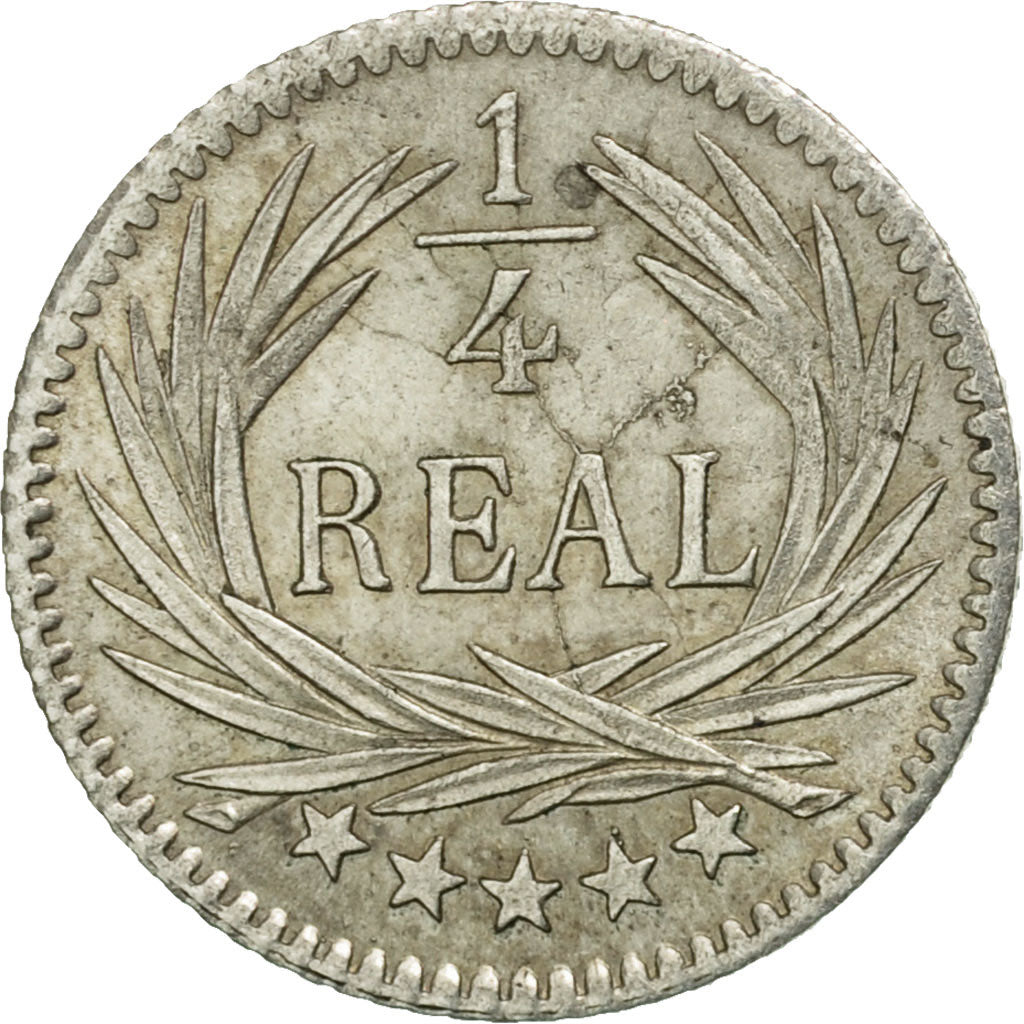 Guatemala, 1/4 Réal, 1895, AU(50-53), Silver, KM:162