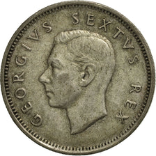 South Africa, George VI, Shilling, 1952, AU(50-53), Silver, KM:37.2