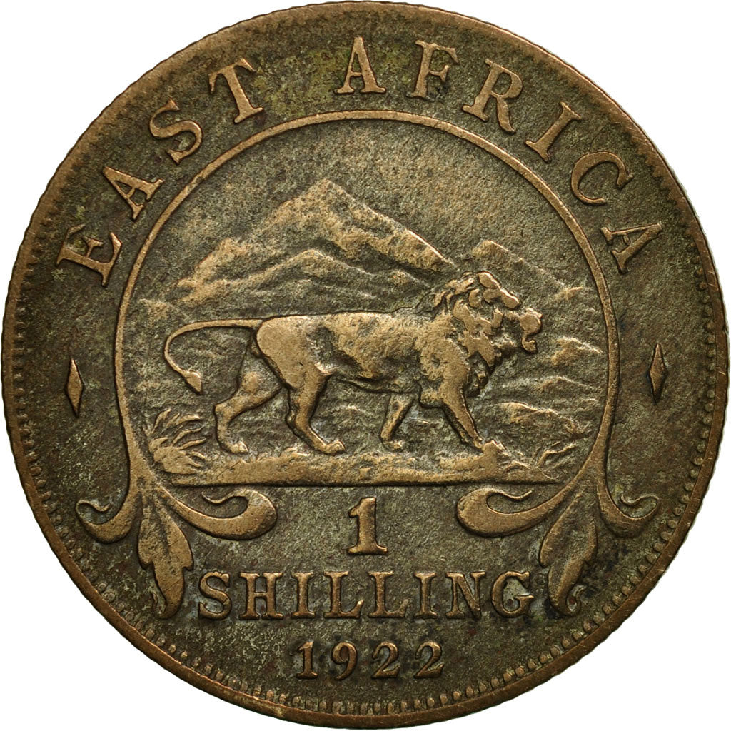 EAST AFRICA, George V, Shilling, 1922, VF(30-35), Silver, KM:21