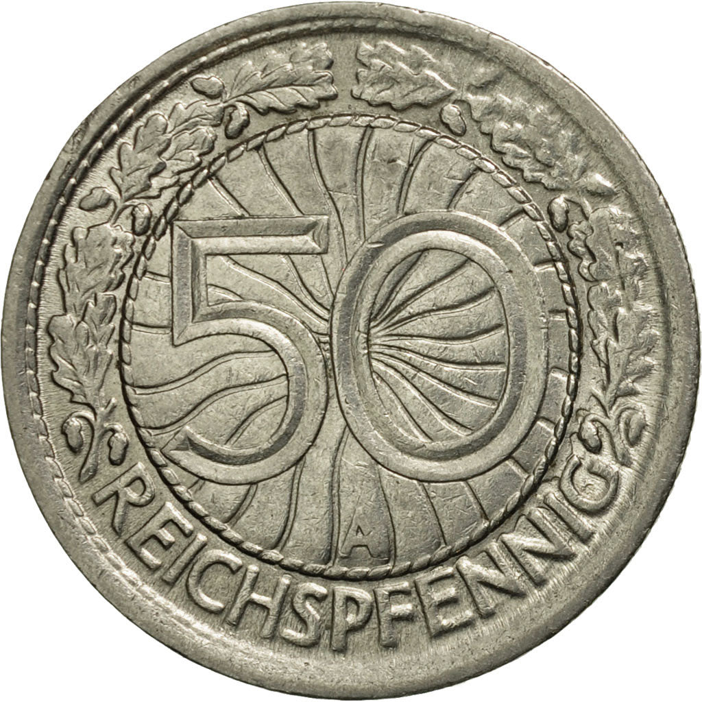 Monnaie, Allemagne, République de Weimar, 50 Reichspfennig, 1931, Berlin, TTB+