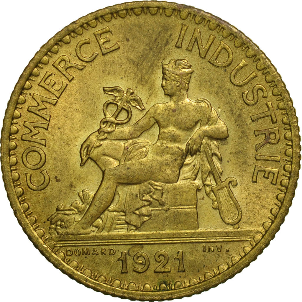 Coin, France, Chambre de commerce, Franc, 1921, Paris, AU(55-58)