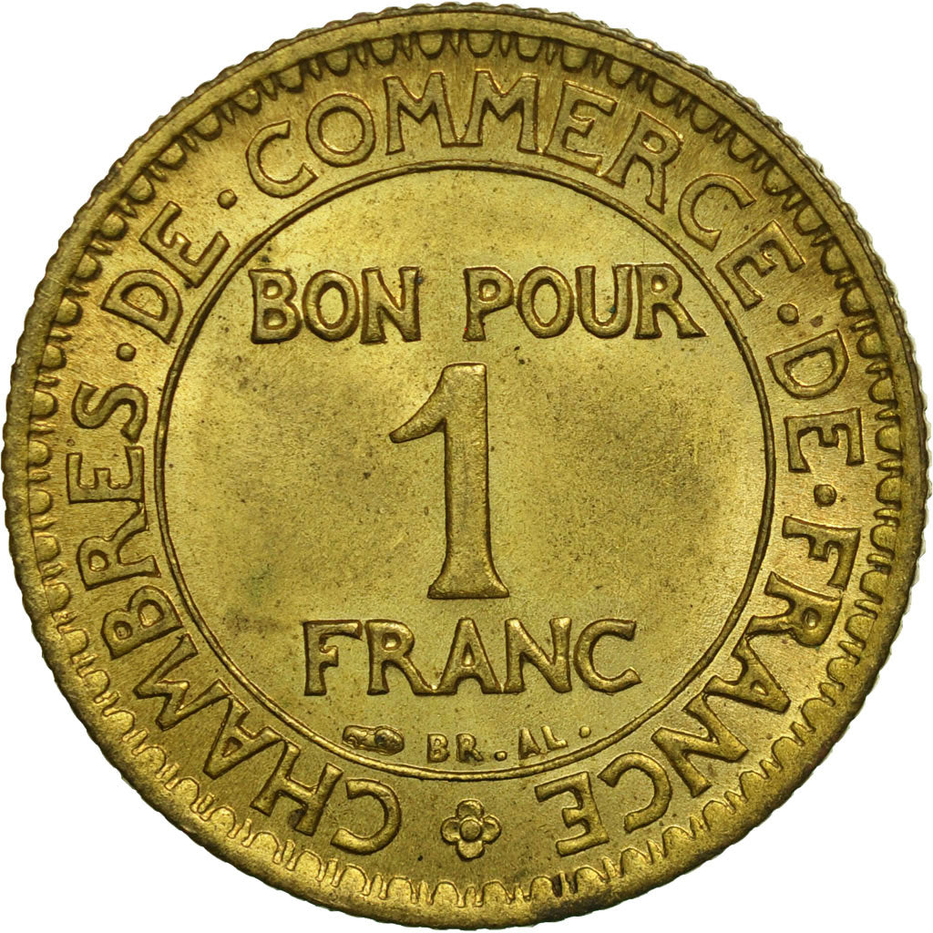 Coin, France, Chambre de commerce, Franc, 1921, Paris, AU(55-58)