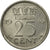 Coin, Netherlands, Wilhelmina I, 25 Cents, 1948, AU(50-53), Nickel, KM:178