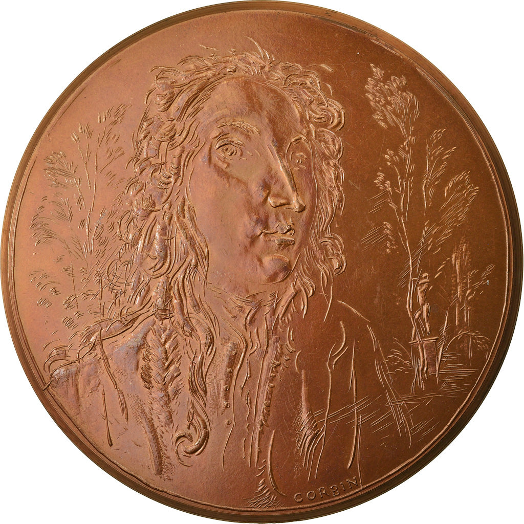 France, Médaille, Antoine Watteau, Scène Galante, 1978, SPL, Bronze